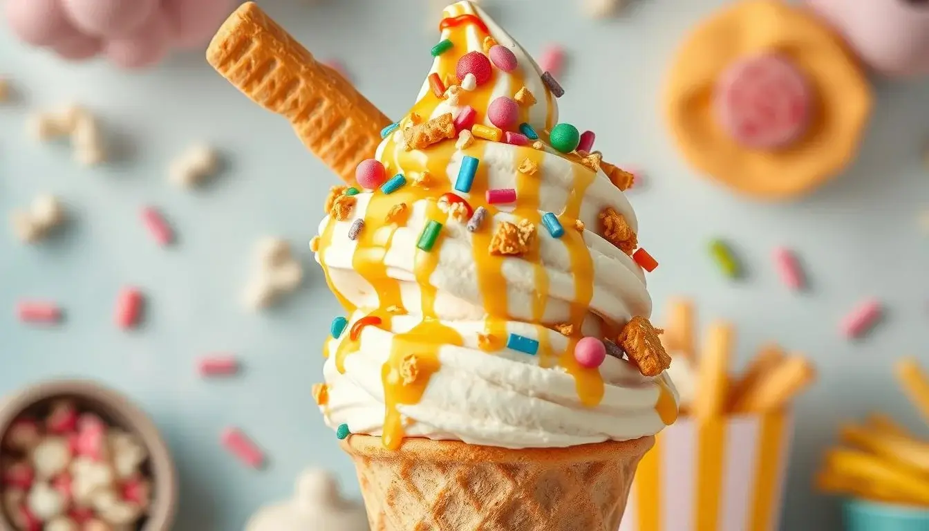 Fried chicken ice cream