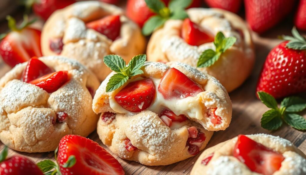 strawberry  cheesecake cookies 